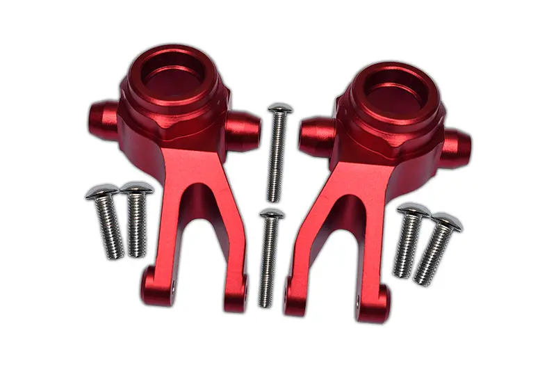 Aluminum Front Knuckle Arms For Arrma 1:10 Granite / Big Rock 3S / Big Rock V3 3S / Vorteks 3S - 1Pr Set Red 1