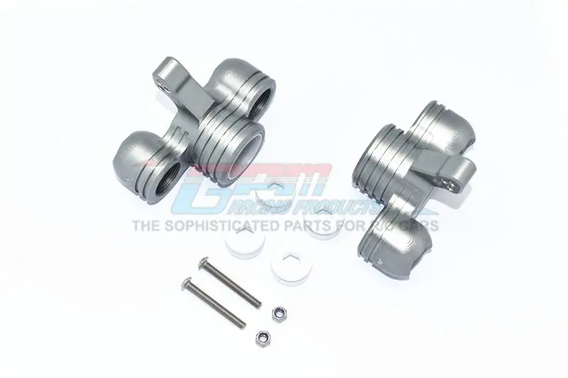 Aluminum Front Knuckle Arms For Arrma 1:5 Kraton 8S Blx / Outcast 8S Blx / Kraton Exb Roller - 2Pc Set Gray Silver 1