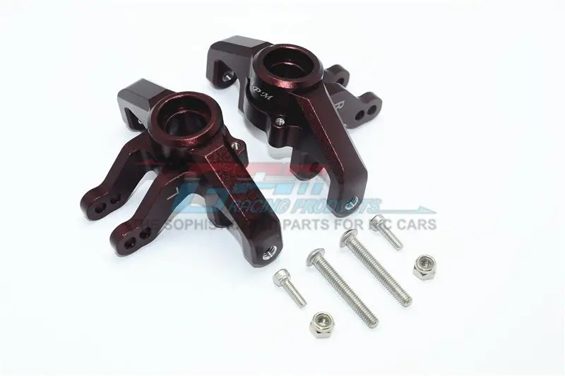 Aluminum Front Knuckle Arms For Losi 1:6 4Wd Super Baja Rey Los05013 / Super Baja Rey 2.0 Los05021 Upgrades - Brown 1