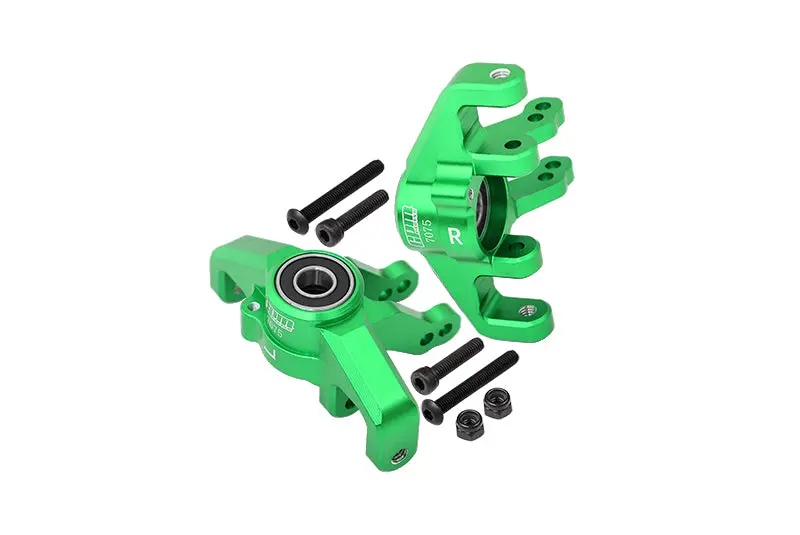 Aluminum Front Knuckle Arms For Losi 1:6 4Wd Super Baja Rey Los05013 / Super Baja Rey 2.0 Los05021 Upgrades - Green 1