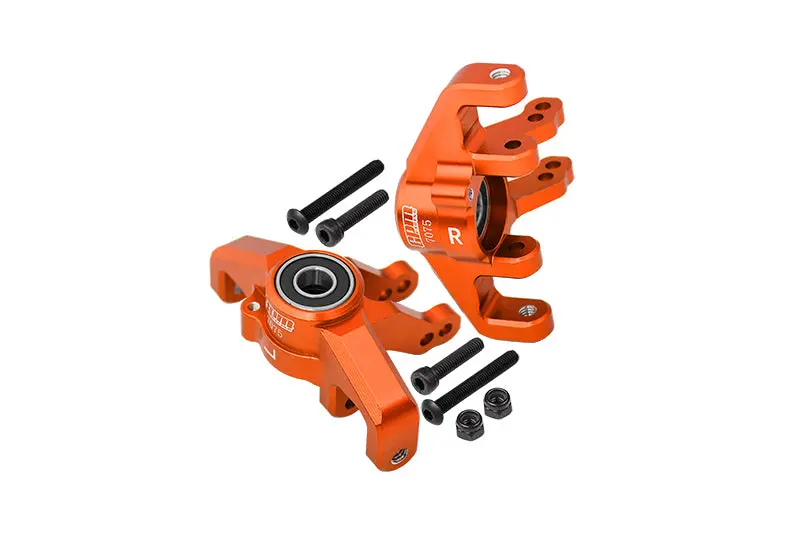 Aluminum Front Knuckle Arms For Losi 1:6 4Wd Super Baja Rey Los05013 / Super Baja Rey 2.0 Los05021 Upgrades - Orange 1