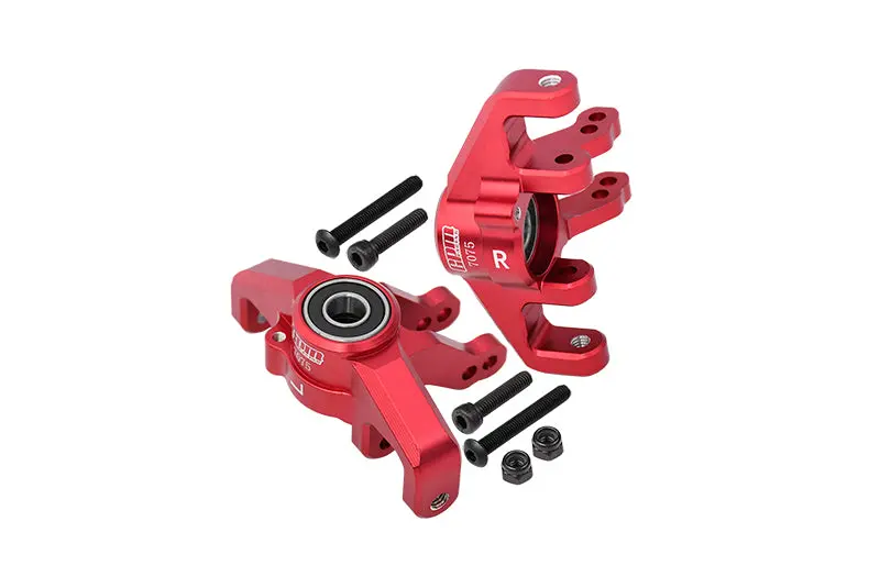 Aluminum Front Knuckle Arms For Losi 1:6 4Wd Super Baja Rey Los05013 / Super Baja Rey 2.0 Los05021 Upgrades - Red 1
