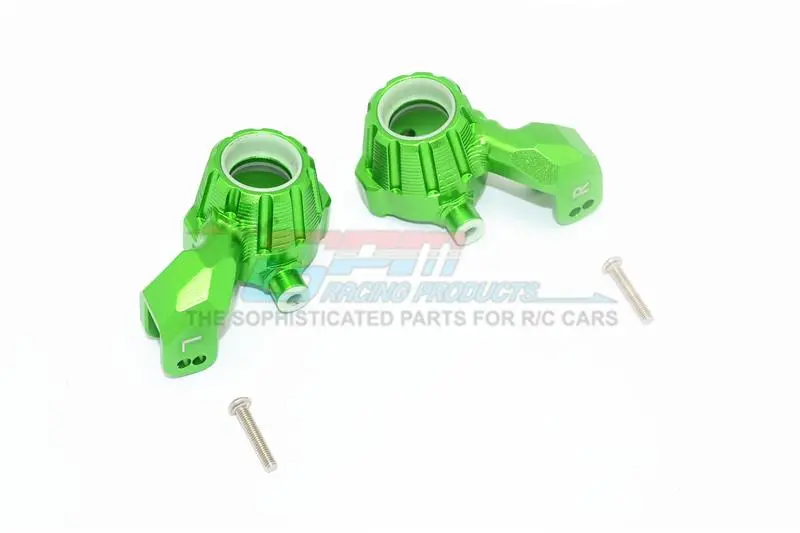 Aluminum Front Knuckle Arms For Traxxas 1:10 4Wd Maxx 89076-4 / 4Wd Maxx With Widemaxx 89086-4 / 1:8 4Wd Maxx Slash 6S 102076-4 Upgrades - Green 1