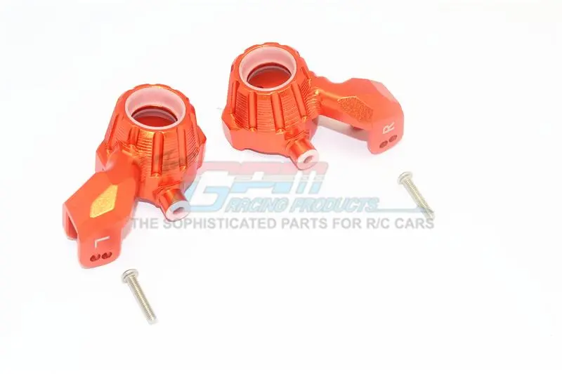 Aluminum Front Knuckle Arms For Traxxas 1:10 4Wd Maxx 89076-4 / 4Wd Maxx With Widemaxx 89086-4 / 1:8 4Wd Maxx Slash 6S 102076-4 Upgrades - Orange 1