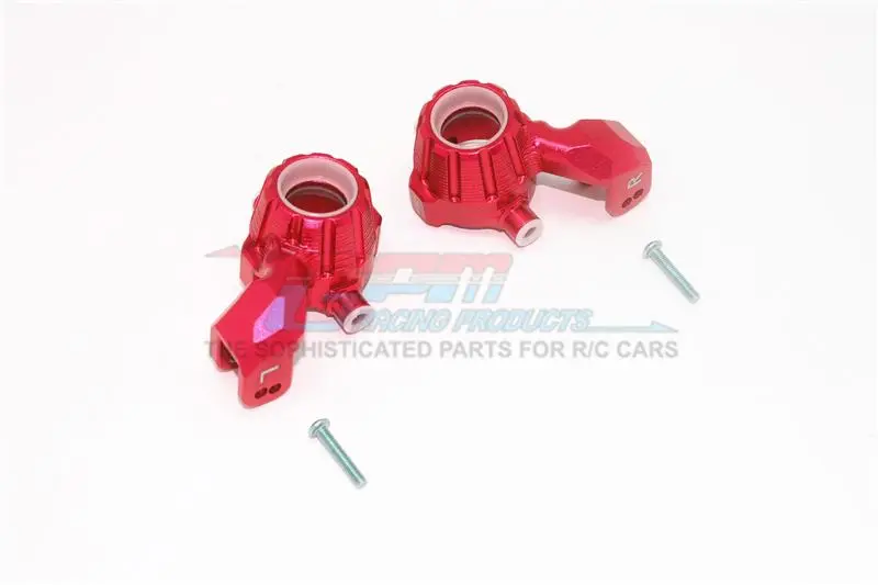 Aluminum Front Knuckle Arms For Traxxas 1:10 4Wd Maxx 89076-4 / 4Wd Maxx With Widemaxx 89086-4 / 1:8 4Wd Maxx Slash 6S 102076-4 Upgrades - Red 1