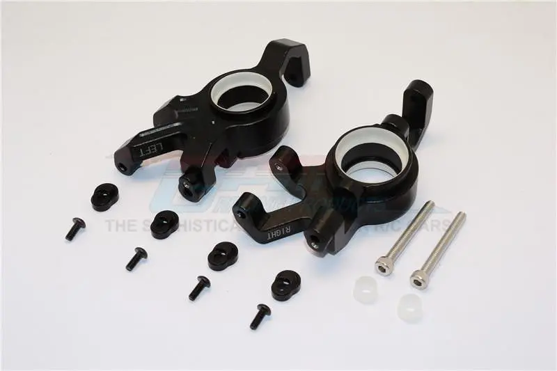 Aluminum Front Knuckle Arms With Collars For Traxxas 1:5 X Maxx 6S / X Maxx 8S Monster Truck Upgrades - Black 1