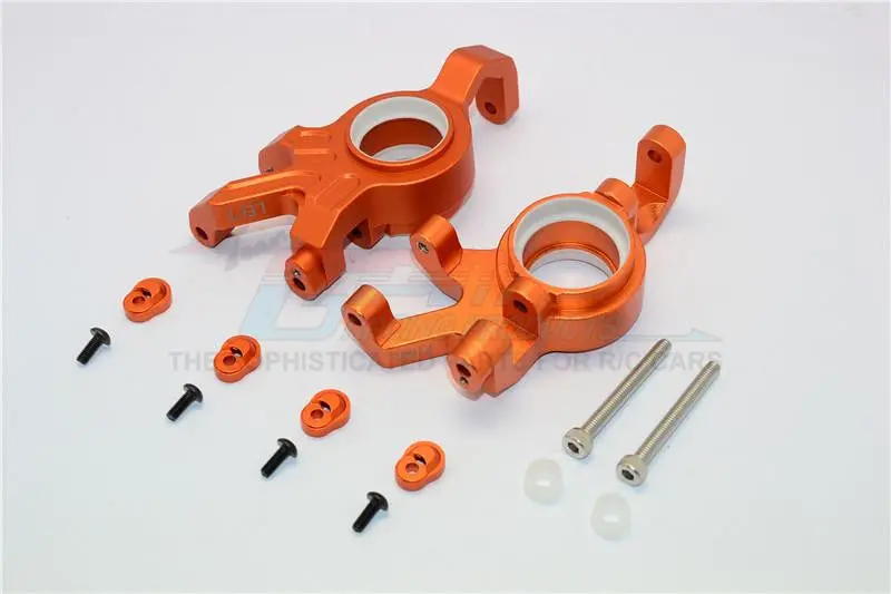 Aluminum Front Knuckle Arms With Collars For Traxxas 1:5 X Maxx 6S / X Maxx 8S Monster Truck Upgrades - Orange 1