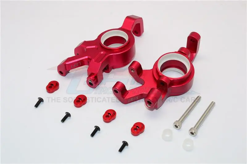 Aluminum Front Knuckle Arms With Collars For Traxxas 1:5 X Maxx 6S / X Maxx 8S Monster Truck Upgrades - Red 1