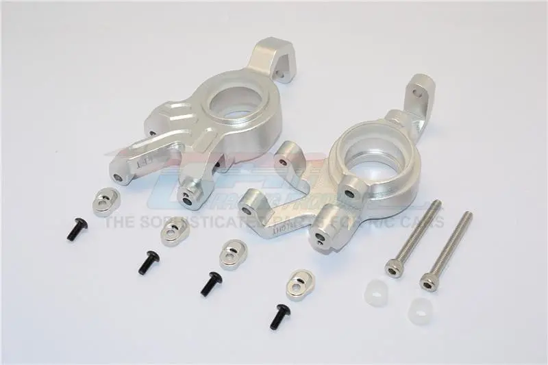Aluminum Front Knuckle Arms With Collars For Traxxas 1:5 X Maxx 6S / X Maxx 8S Monster Truck Upgrades - Silver 1