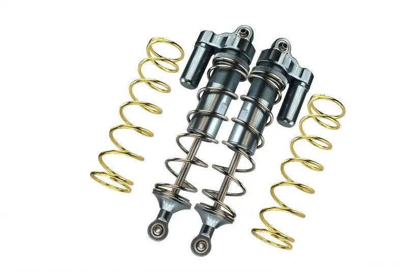 Aluminum Front L-Shape Piggy Back Spring Dampers 177Mm For Arrma 1:5 Kraton 8S Blx-Ara110002 / Kraton Exb Roller-Ara5208 - 4Pc Set Gray Silver 1
