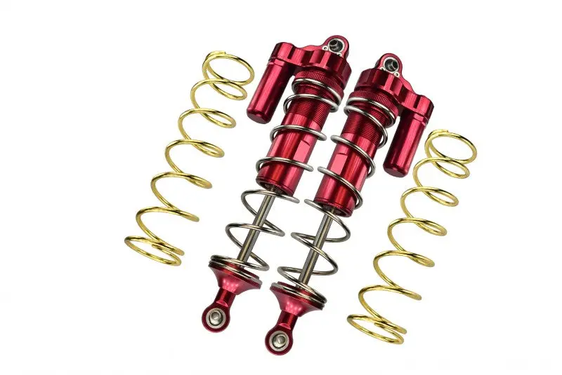 Aluminum Front L-Shape Piggy Back Spring Dampers 177Mm For Arrma 1:5 Kraton 8S Blx-Ara110002 / Kraton Exb Roller-Ara5208 - 4Pc Set Red 1