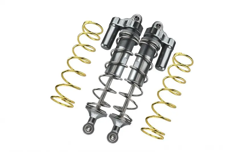 Aluminum Front L-Shape Piggy Back Spring Dampers 177Mm For Arrma 1:5 Kraton 8S Blx-Ara110002 / Kraton Exb Roller-Ara5208 - 4Pc Set Silver 1