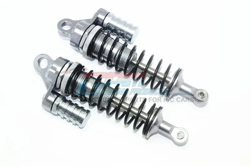 Aluminum Front L-Shape Shocks (132Mm) For Losi 1:6 4Wd Super Baja Rey Los05013 / Super Baja Rey 2.0 Los05021 Upgrades - Gray Silver 1