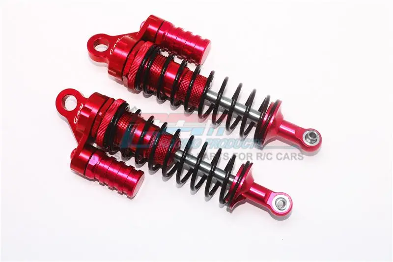 Aluminum Front L-Shape Shocks (132Mm) For Losi 1:6 4Wd Super Baja Rey Los05013 / Super Baja Rey 2.0 Los05021 Upgrades - Red 1