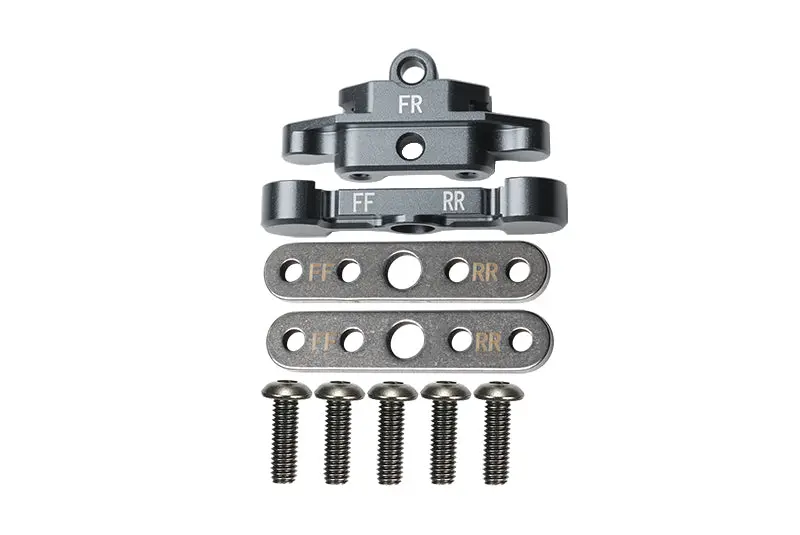 Aluminum Front Lower Arm Tie Bar Mount For Traxxas 1:10 Maxx 4Wd Monster Truck-89076-4 / 1:8 4Wd Maxx Slash 6S Brushless Short Course Truck-102076-4 Upgrades - Gray Silver 1