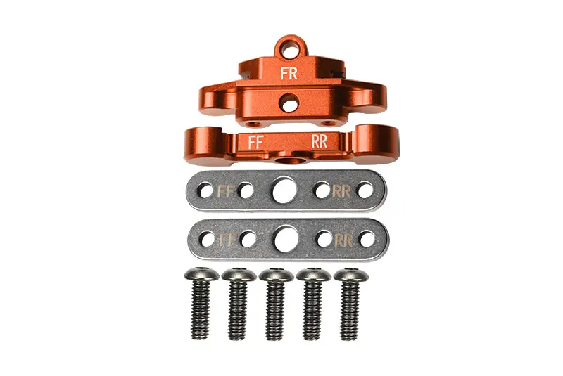 Aluminum Front Lower Arm Tie Bar Mount For Traxxas 1:10 Maxx 4Wd Monster Truck-89076-4 / 1:8 4Wd Maxx Slash 6S Brushless Short Course Truck-102076-4 Upgrades - Orange 1