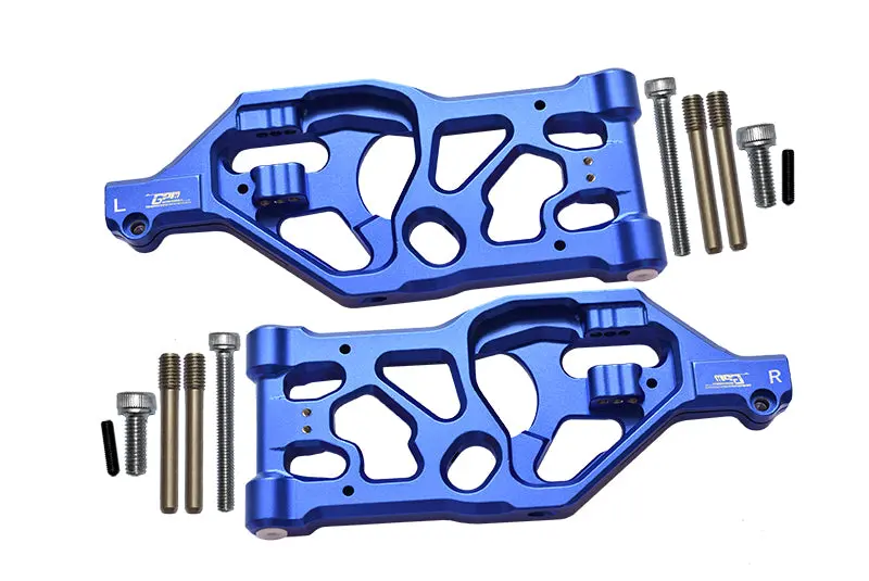 Aluminum Front Lower Arms For Arrma 1:5 Kraton 8S Blx / Outcast 8S Blx / Kraton Exb Roller - 2Pc Set Blue 1