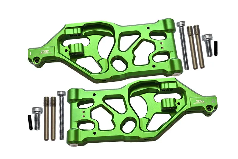 Aluminum Front Lower Arms For Arrma 1:5 Kraton 8S Blx / Outcast 8S Blx / Kraton Exb Roller - 2Pc Set Green 1