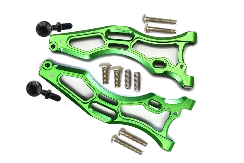 Aluminum Front Lower Arms For Arrma 1:8 Kraton 6S / Outcast 6S / Notorious 6S / Kraton 6S V5 / Notorious 6S V5 Upgrades - Green 1