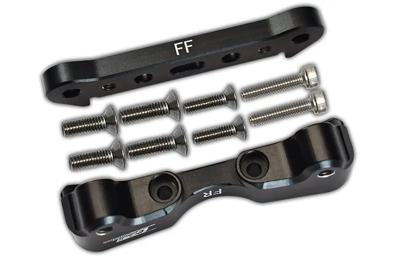 Aluminum Front Lower Suspension Mount For Arrma 1:5 Kraton 8S Blx / Outcast 8S Blx / Kraton Exb Roller - 2Pc Set Black 1