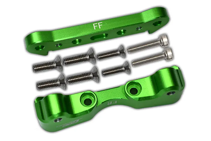 Aluminum Front Lower Suspension Mount For Arrma 1:5 Kraton 8S Blx / Outcast 8S Blx / Kraton Exb Roller - 2Pc Set Green 1