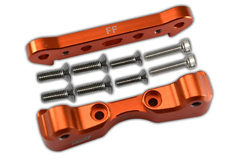 Aluminum Front Lower Suspension Mount For Arrma 1:5 Kraton 8S Blx / Outcast 8S Blx / Kraton Exb Roller - 2Pc Set Orange 1
