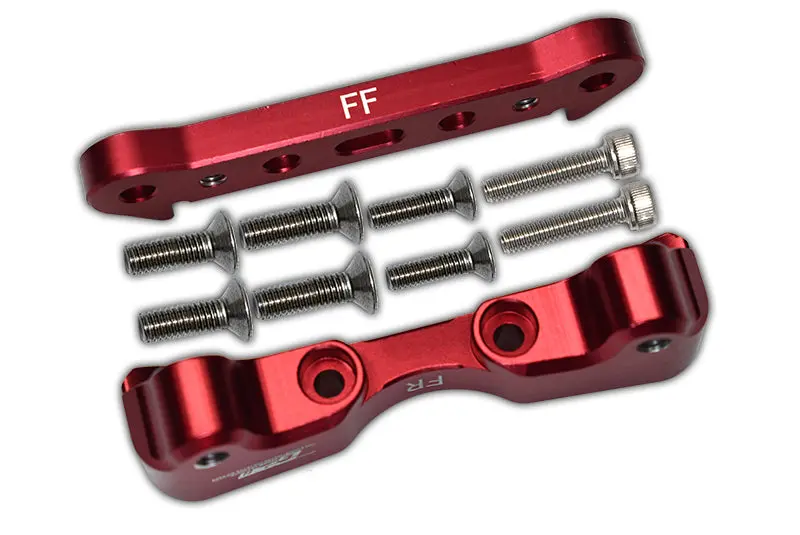 Aluminum Front Lower Suspension Mount For Arrma 1:5 Kraton 8S Blx / Outcast 8S Blx / Kraton Exb Roller - 2Pc Set Red 1