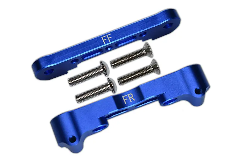 Aluminum Front Lower Suspension Mount For Arrma 1:8 Kraton / Outcast / Notorious / Typhon / Talion / Kraton V5 / Notorious V5 / 1:7 Infraction / Infraction V2 / Limitless / 1:10 Senton - 1Pr Set Blue 1