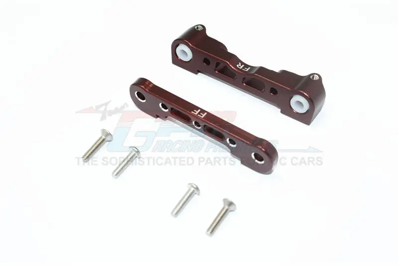 Aluminum Front Lower Suspension Mount For Arrma 1:8 Kraton / Outcast / Notorious / Typhon / Talion / Kraton V5 / Notorious V5 / 1:7 Infraction / Infraction V2 / Limitless / 1:10 Senton - 1Pr Set Brown 1