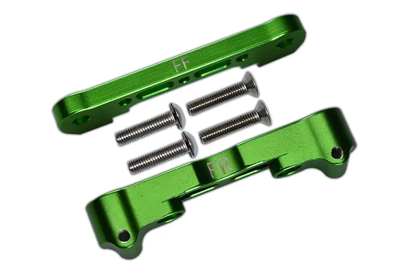 Aluminum Front Lower Suspension Mount For Arrma 1:8 Kraton / Outcast / Notorious / Typhon / Talion / Kraton V5 / Notorious V5 / 1:7 Infraction / Infraction V2 / Limitless / 1:10 Senton - 1Pr Set Green 1