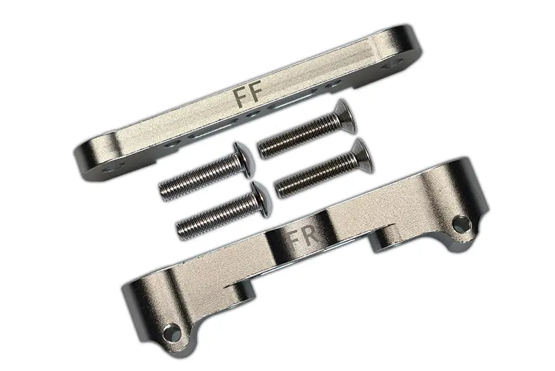 Aluminum Front Lower Suspension Mount For Arrma 1:8 Kraton / Outcast / Notorious / Typhon / Talion / Kraton V5 / Notorious V5 / 1:7 Infraction / Infraction V2 / Limitless / 1:10 Senton - Silver 1
