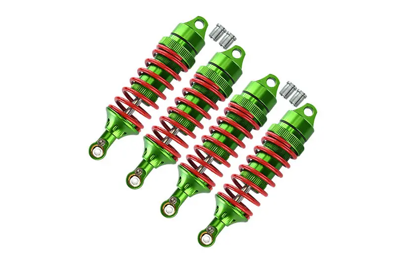 Aluminum Front Or Rear Adjustable Spring Dampers (85Mm) With Aluminum Ball Ends For Traxxas 1:10 Revo / Revo 3.3 / E-Revo Brushless / E-Revo Vxl 2.0 - 2Pr Set Green 1