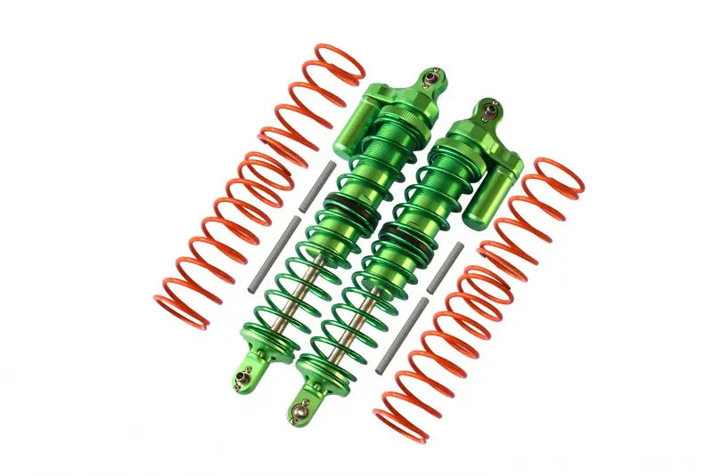 Aluminum Front Or Rear Adjustable Spring Shocks For 1:5 Traxxas X Maxx 6S / X Maxx 8S Monster Truck - 1Pr Green 1