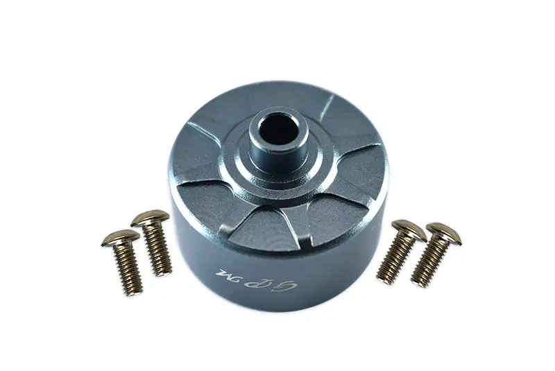 Aluminum Front Or Rear Diff Case For Arrma 1:8 Kraton / Outcast / Notorious / Typhon / Talion / Kraton V5 / Notorious V5 / 1:7 Infraction / Infraction V2 / Limitless / 1:10 Senton - Gray Silver 1