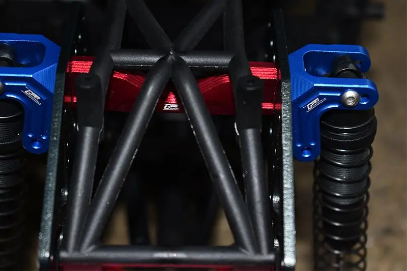 Aluminum Front Or Rear Frame Brace For Losi 1:8 Lmt 4Wd Solid Axle Monster Truck Los04022 / Lmt Mega Truck Brushless Los04024 / Lmt Grave Digger / Son-Uva Digger Los04021 Upgrades - 5Pc Set Green 2
