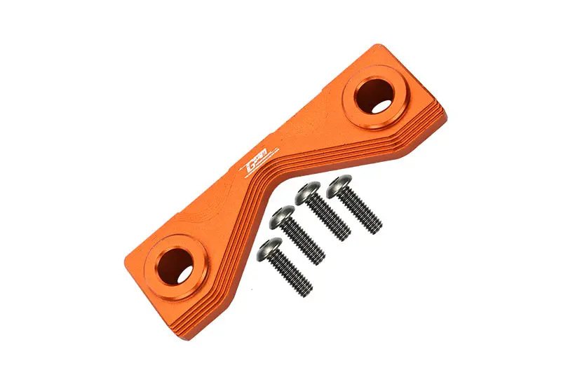 Aluminum Front Or Rear Frame Mount For Losi 1:8 Lmt 4Wd Solid Axle Monster Truck Los04022 / Lmt Mega Truck Brushless Los04024 / Lmt Grave Digger / Son-Uva Digger Los04021 Upgrades - 5Pc Set Orange 1