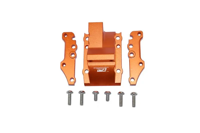 Aluminum Front Or Rear Gear Box Cover For Tamiya 1/10 4Wd Ta08 Pro 58693 - 9Pc Set Orange 1
