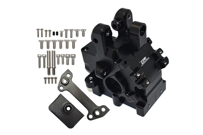 Aluminum Front Or Rear Gear Box For Arrma 1:5 Kraton 8S Blx-Ara110002 / Kraton Exb Roller-Ara5208 - 34Pc Set Black 1