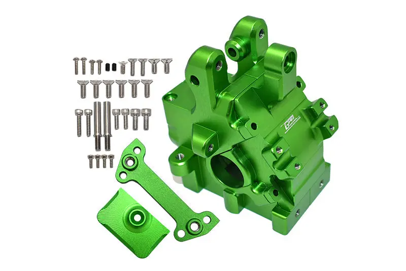 Aluminum Front Or Rear Gear Box For Arrma 1:5 Kraton 8S Blx-Ara110002 / Kraton Exb Roller-Ara5208 - 34Pc Set Green 1