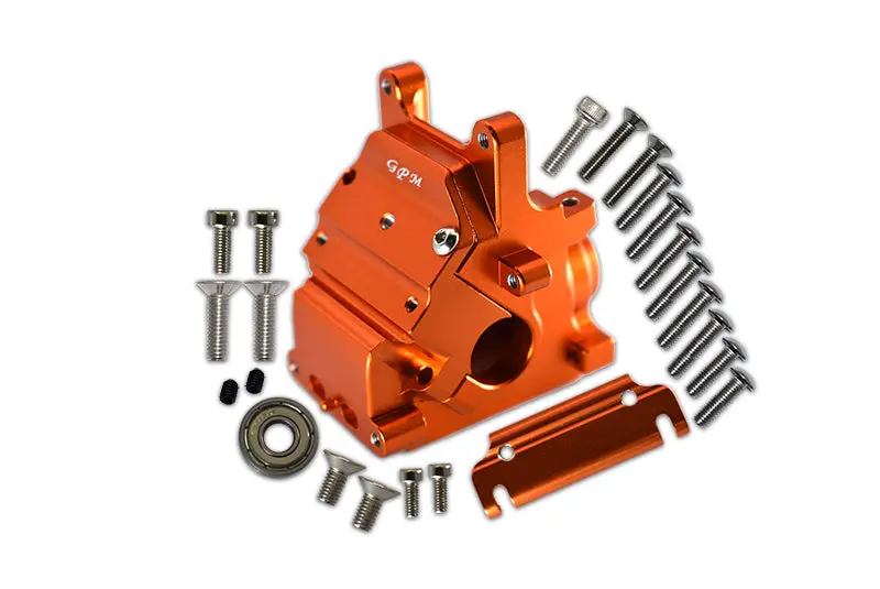 Aluminum Front Or Rear Gear Box For Arrma 1:8 Kraton / Outcast / Notorious / Typhon / Talion / Kraton V5 / Notorious V5 / 1:7 Infraction / Infraction V2 / Limitless / Fireteam / 1:10 Senton - Orange 1