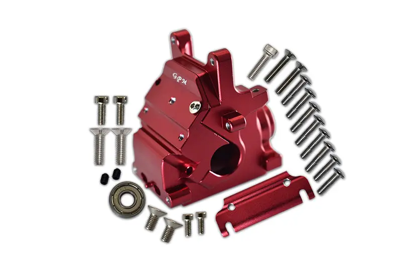 Aluminum Front Or Rear Gear Box For Arrma 1:8 Kraton / Outcast / Notorious / Typhon / Talion / Kraton V5 / Notorious V5 / 1:7 Infraction / Infraction V2 / Limitless / Fireteam / 1:10 Senton - Red 1