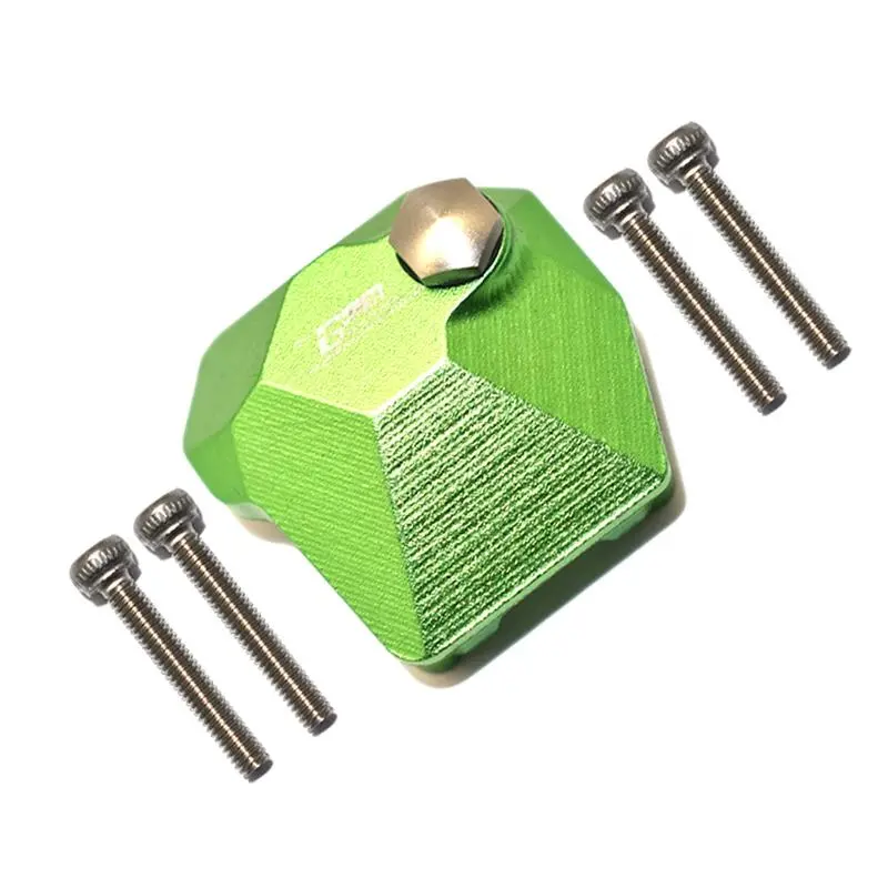 Aluminum Front Or Rear Gearbox Cover For Axial 1/10 Scx10 Iii Jeep Wrangler Rubicon Jlu Axi03007 - 5Pc Set Green 1
