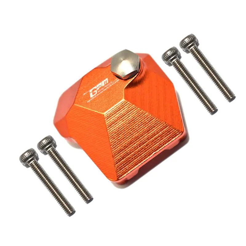 Aluminum Front Or Rear Gearbox Cover For Axial 1/10 Scx10 Iii Jeep Wrangler Rubicon Jlu Axi03007 - 5Pc Set Orange 1
