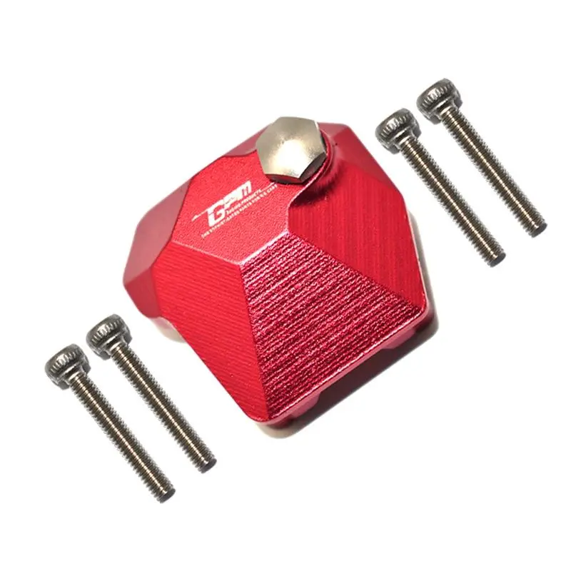 Aluminum Front Or Rear Gearbox Cover For Axial 1/10 Scx10 Iii Jeep Wrangler Rubicon Jlu Axi03007 - 5Pc Set Red 1