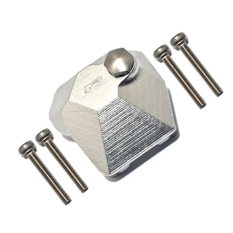 Aluminum Front Or Rear Gearbox Cover For Axial 1/10 Scx10 Iii Jeep Wrangler Rubicon Jlu Axi03007 - 5Pc Set Silver 1