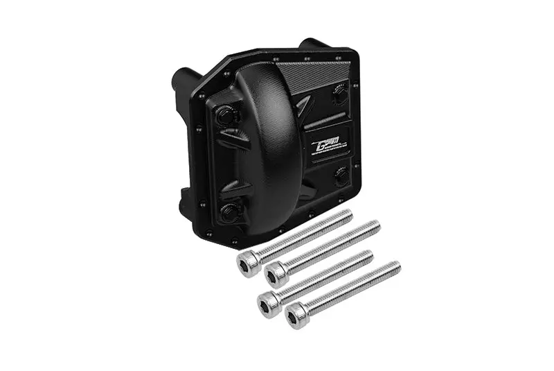 Aluminum Front Or Rear Gearbox Cover For Axial 1/6 Scx6 Jeep Jlu Wrangler Axi05000 - 5Pc Set Black 1