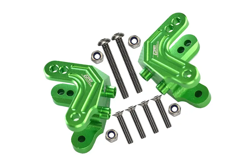 Aluminum Front Or Rear Shock Mount For Losi 1:8 Lmt 4Wd Solid Axle Monster Truck Los04022 / Lmt Mega Truck Brushless Los04024 / Lmt Grave Digger / Son-Uva Digger Los04021 Upgrades - 2Pc Set Green 1