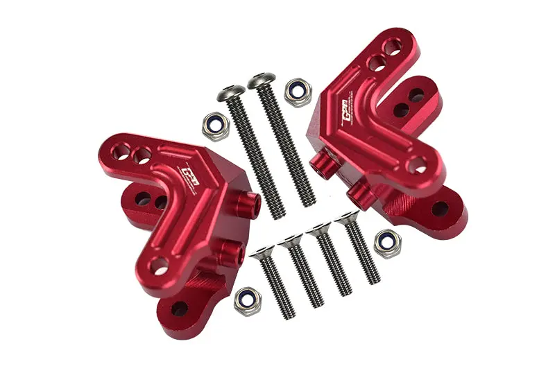 Aluminum Front Or Rear Shock Mount For Losi 1:8 Lmt 4Wd Solid Axle Monster Truck Los04022 / Lmt Mega Truck Brushless Los04024 / Lmt Grave Digger / Son-Uva Digger Los04021 Upgrades - 2Pc Set Red 1