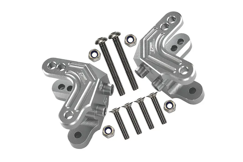Aluminum Front Or Rear Shock Mount For Losi 1:8 Lmt 4Wd Solid Axle Monster Truck Los04022 / Lmt Mega Truck Brushless Los04024 / Lmt Grave Digger / Son-Uva Digger Los04021 Upgrades - 2Pc Set Silver 1
