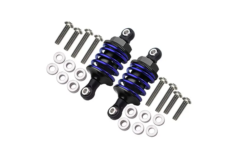 Aluminum Front Or Rear Spring Dampers (47Mm) For 1:10 R/C Cars - 1Pr Set Black 1